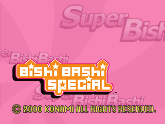 Bishi Bashi Special 2 title screen for Playstation